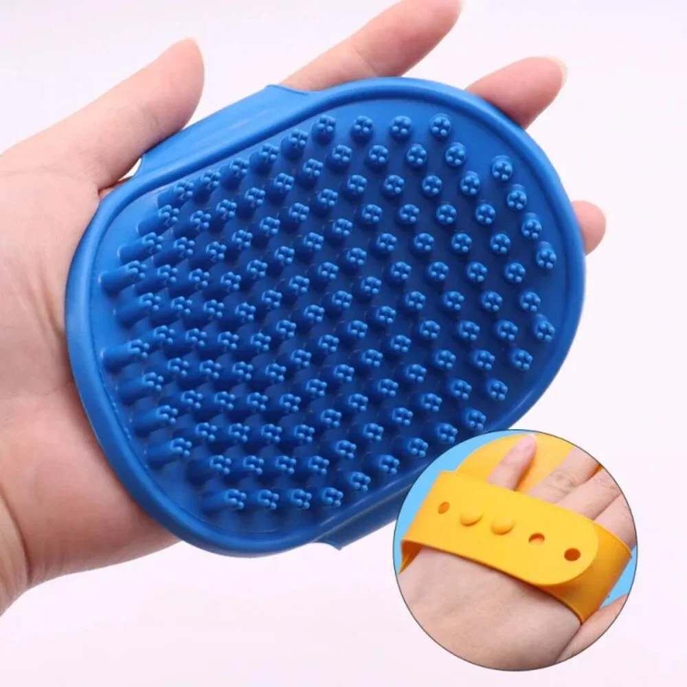 Pet Dog Cat Bath Gloves Grooming Washing Fur Hair Soft